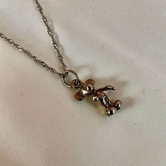 silver tone mickey mouse pendant necklace - Picture 11 of 11